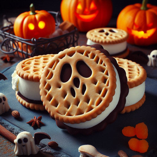 Haunted Vanilla Ice Cream Sandwiches: Halloween Treats