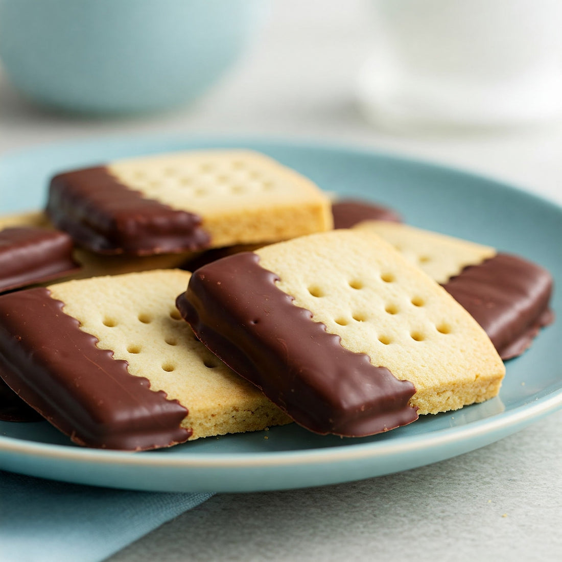 Chocolate-Dipped Vanilla Shortbread – Perfect Winter Treat