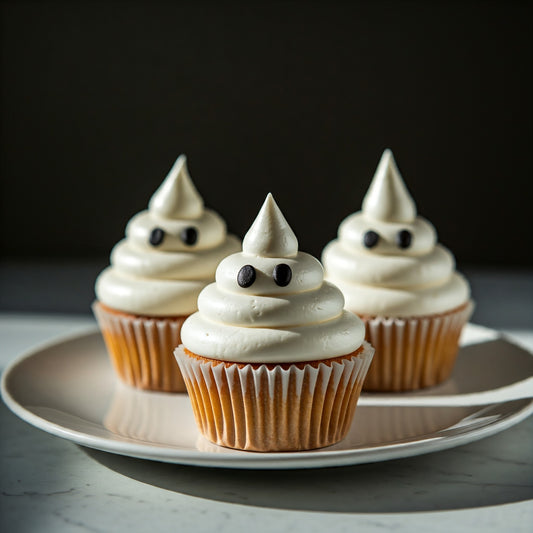 SPOOKY GLUTEN-FREE VEGAN GHOST CUPCAKES FOR HALLOWEEN