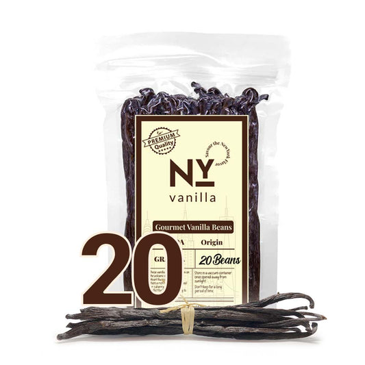 pack of 20 whole premium organic vanilla bean