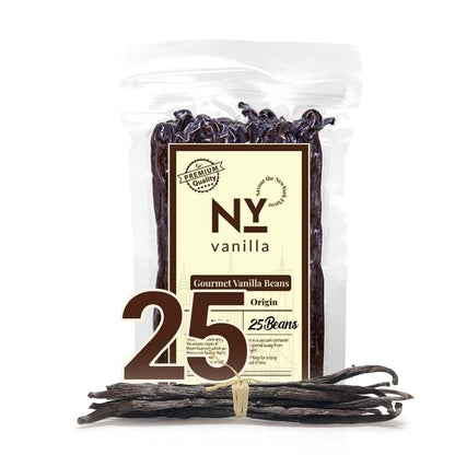 25 Premium Quality Vanilla Beans Grade A 